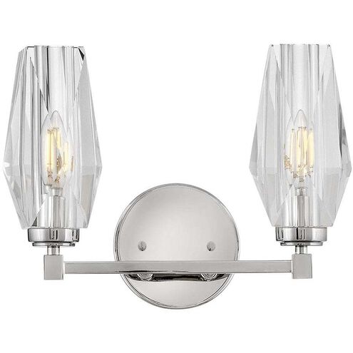 Ana 2 Light 13.75 inch Polished Nickel Bath Light Wall Light