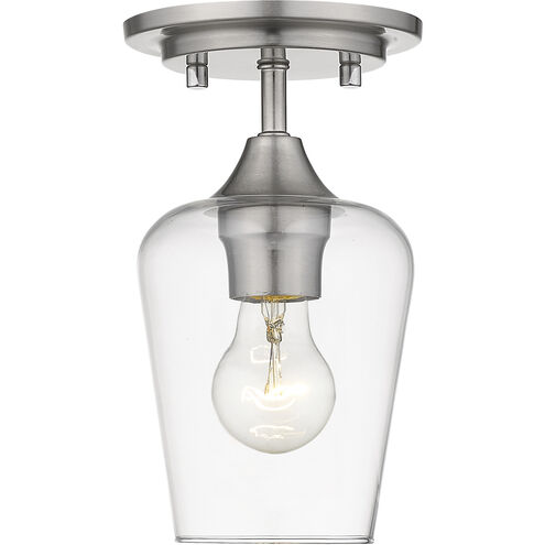 Joliet 1 Light 5.5 inch Brushed Nickel Flush Mount Ceiling Light