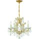 Maria Theresa 4 Light 16.5 inch Gold Mini Chandelier Ceiling Light in Clear Italian