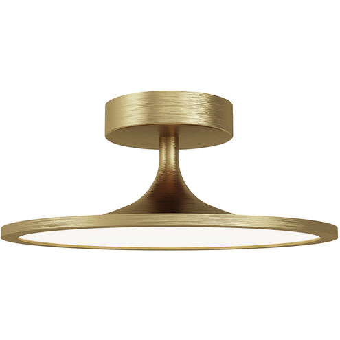 Alora Mood Issa LED 12 inch Brushed Gold Semi Flush Mount Ceiling Light