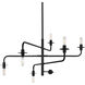 Atelier 6 Light 40 inch Satin Black Pendant Ceiling Light 