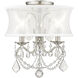 Newcastle 3 Light 13 inch Brushed Nickel Convertible Mini Chandelier/Ceiling Mount Ceiling Light