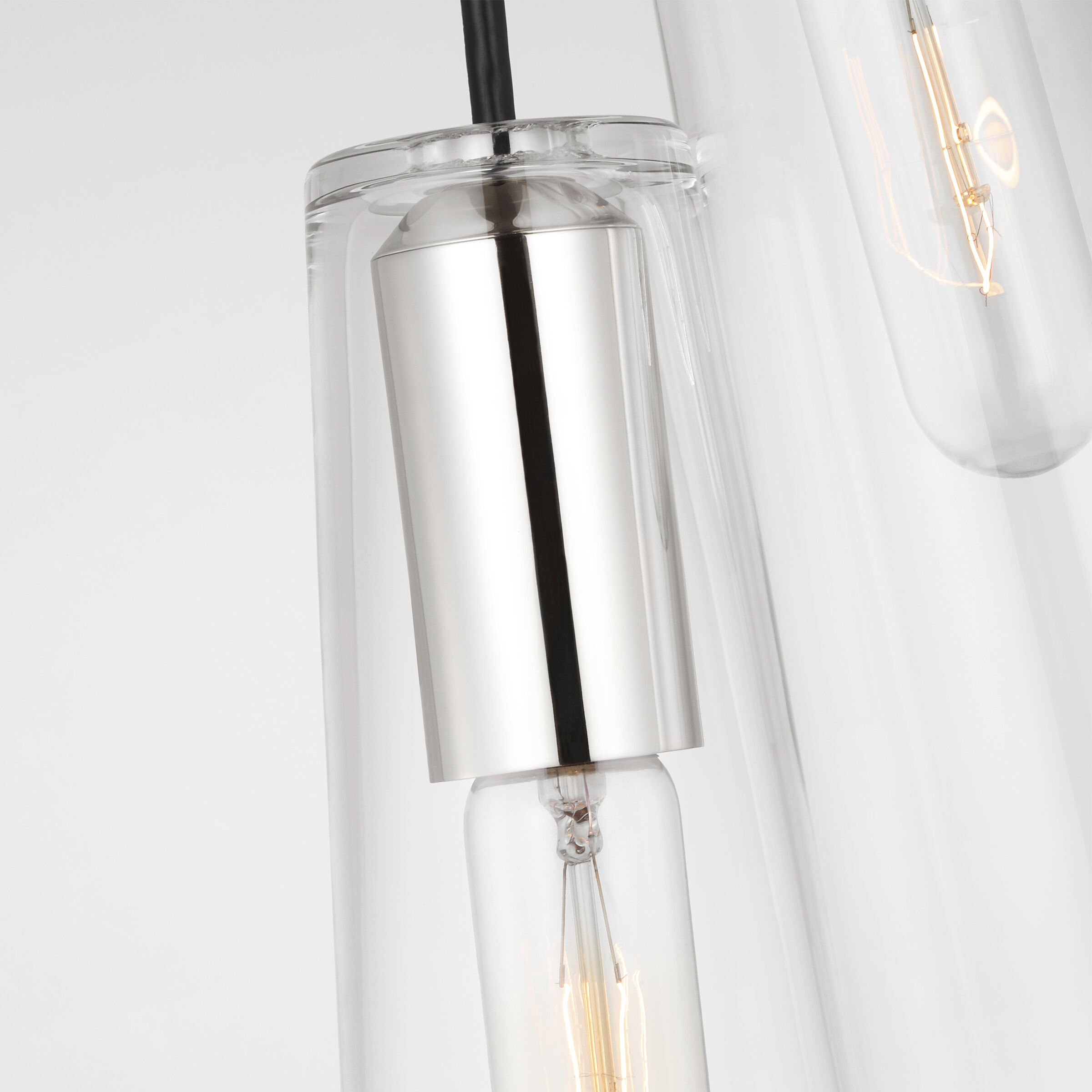 Ray Booth Osvaldo LED 8 inch Polished Nickel Double Pendant Ceiling Light