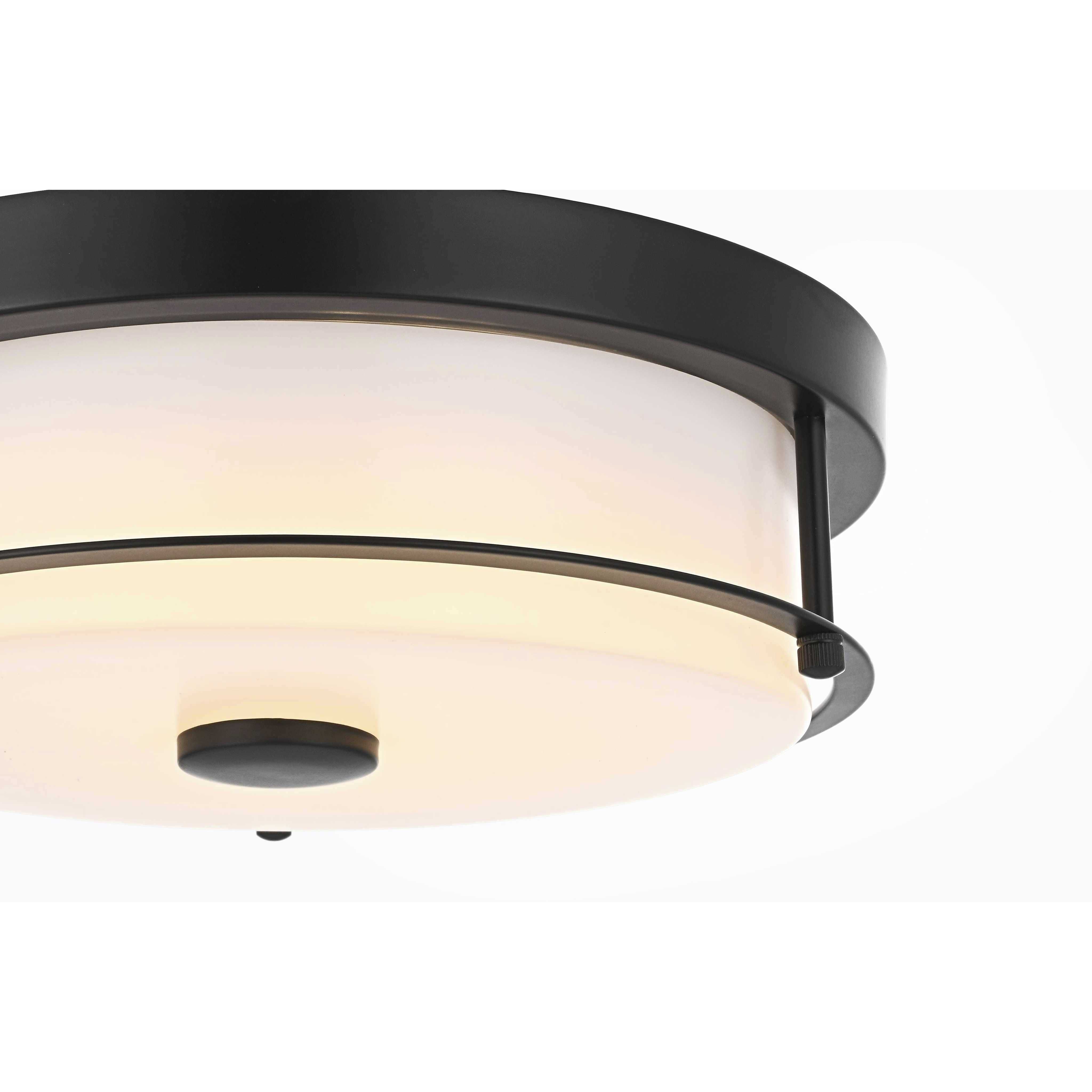 Kolson 1 Light 12 inch Black Flush Mount Ceiling Light