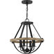 Bartlett 4 Light 16 inch Earth Black Semi-Flush Mount Ceiling Light