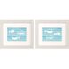 Animals Collection Blue Framed Art