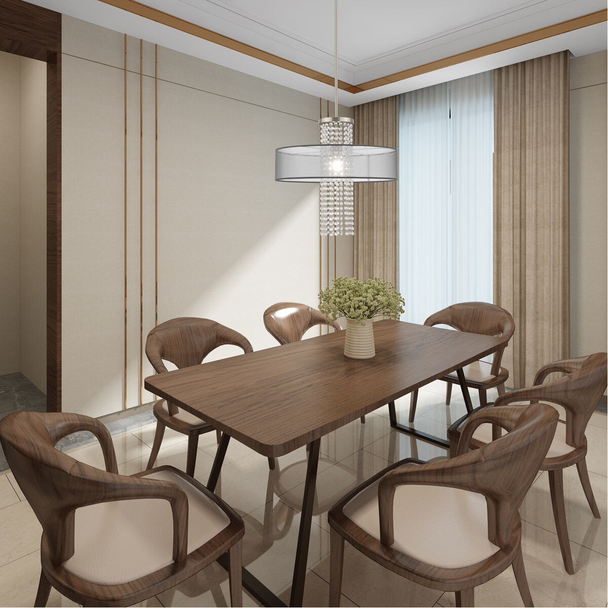 Bella Vista 1 Light 20 inch Brushed Nickel Pendant Chandelier Ceiling Light