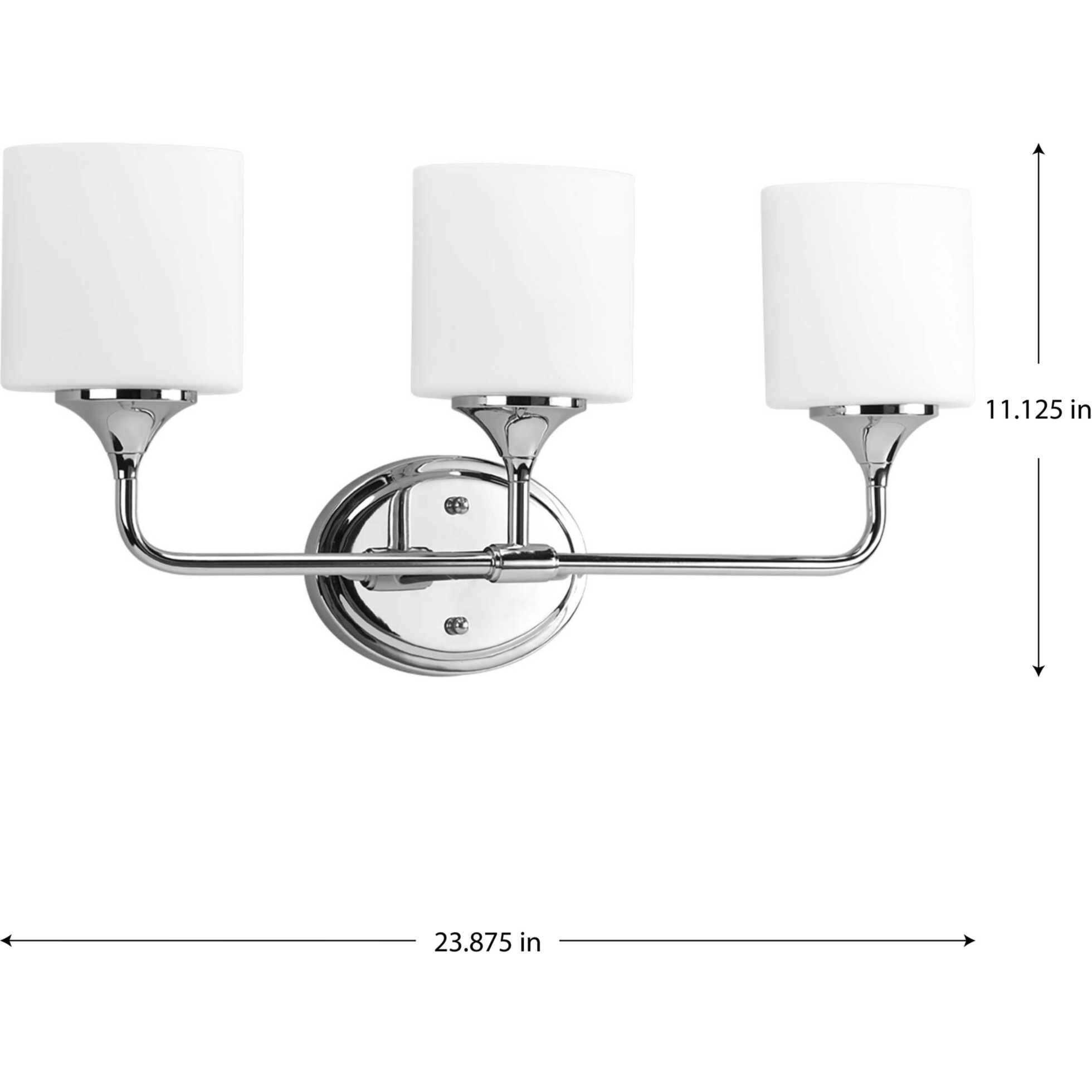 Lynzie 3 Light 24 inch Polished Chrome Bath Vanity Wall Light