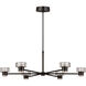 C&M by Chapman & Myers Holsted 1 Light 42 inch Aged Iron Chandelier Ceiling Light