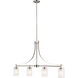 Elmwood Park Linear Chandelier Ceiling Light in Brushed Nickel