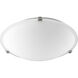 Fort Worth 3 Light 16 inch Satin Nickel Semi-Flush Mount Ceiling Light