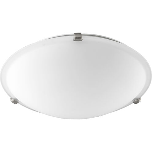 Fort Worth 3 Light 16 inch Satin Nickel Semi-Flush Mount Ceiling Light