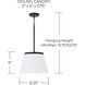 Drake 1 Light 13.25 inch Matte Black Pendant Ceiling Light