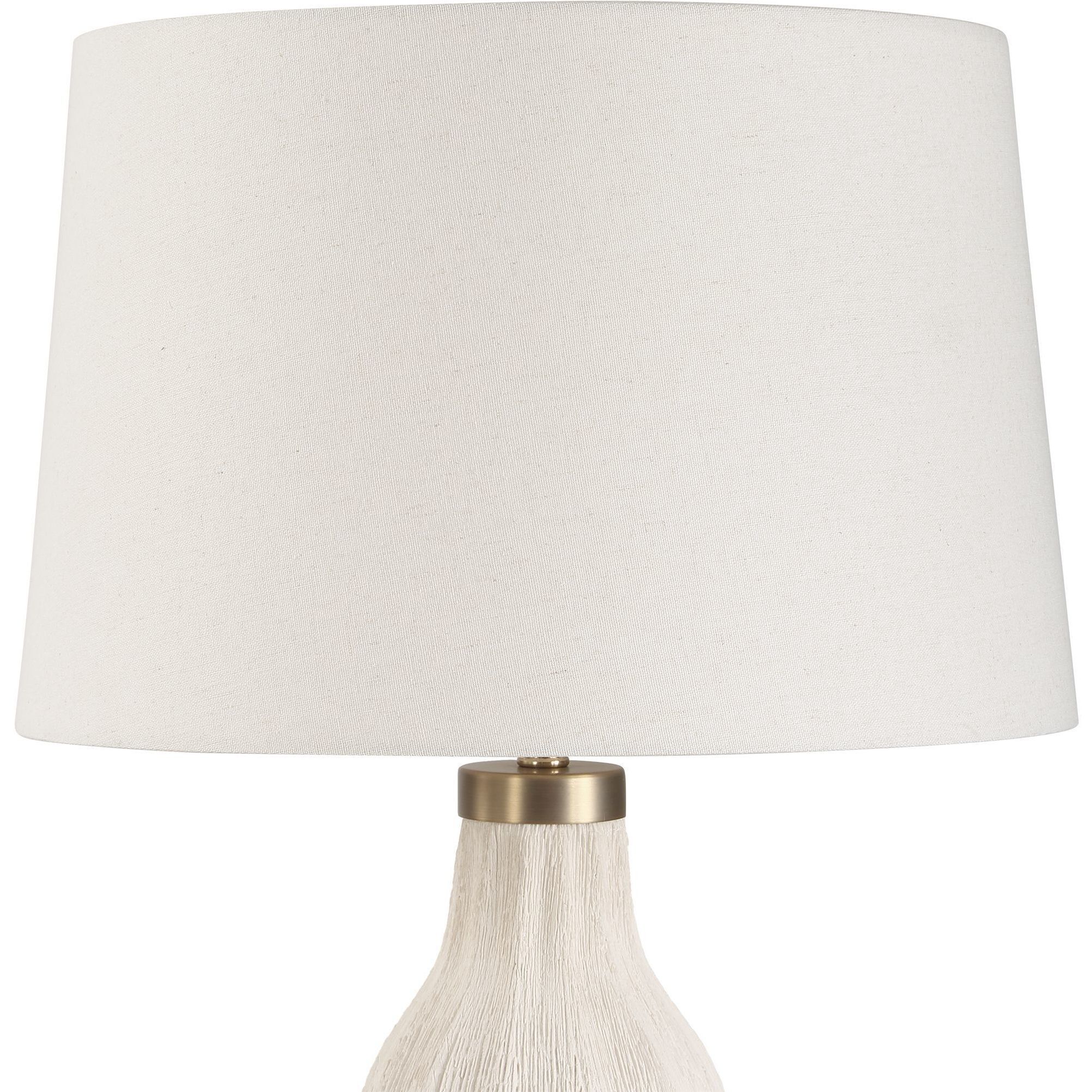 Maddox 28.5 inch 150 watt Cream and Antique Brass Table Lamp Portable Light