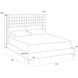 Cairo Antonio Charcoal Bed, Queen
