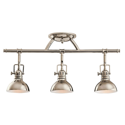 Hatteras Bay 3 Light 120 Polished Nickel Rail Light Ceiling Light