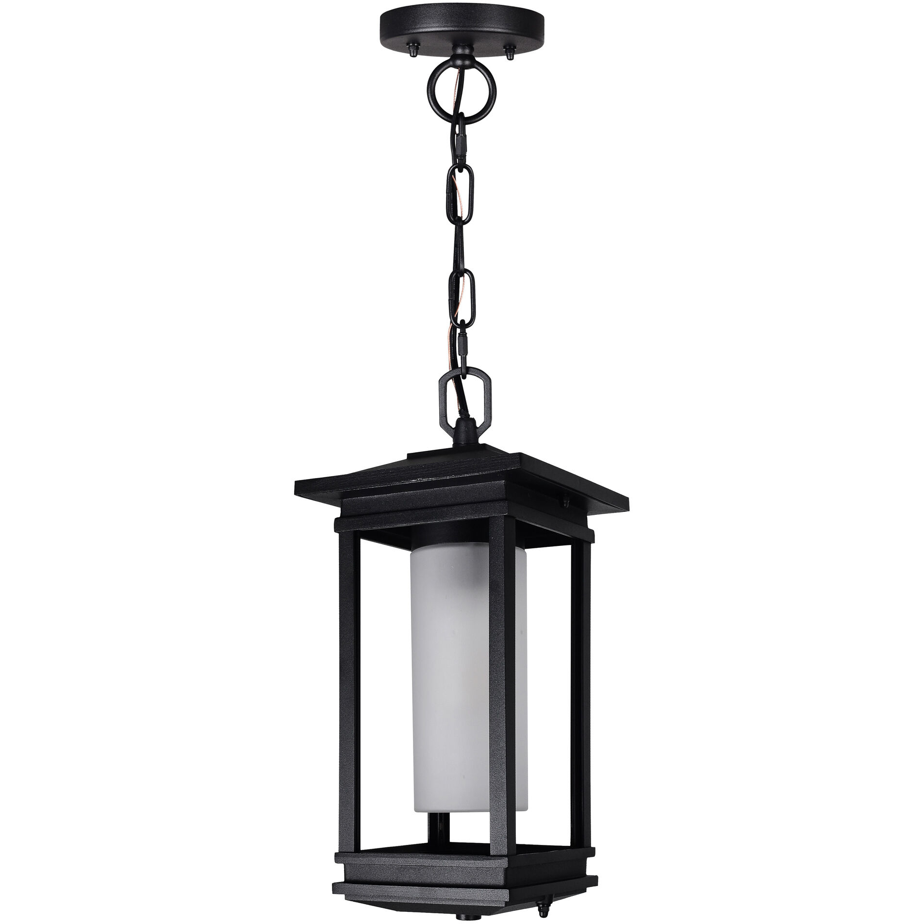 Granville 1 Light 6.9 inch Black Outdoor Hanging Light