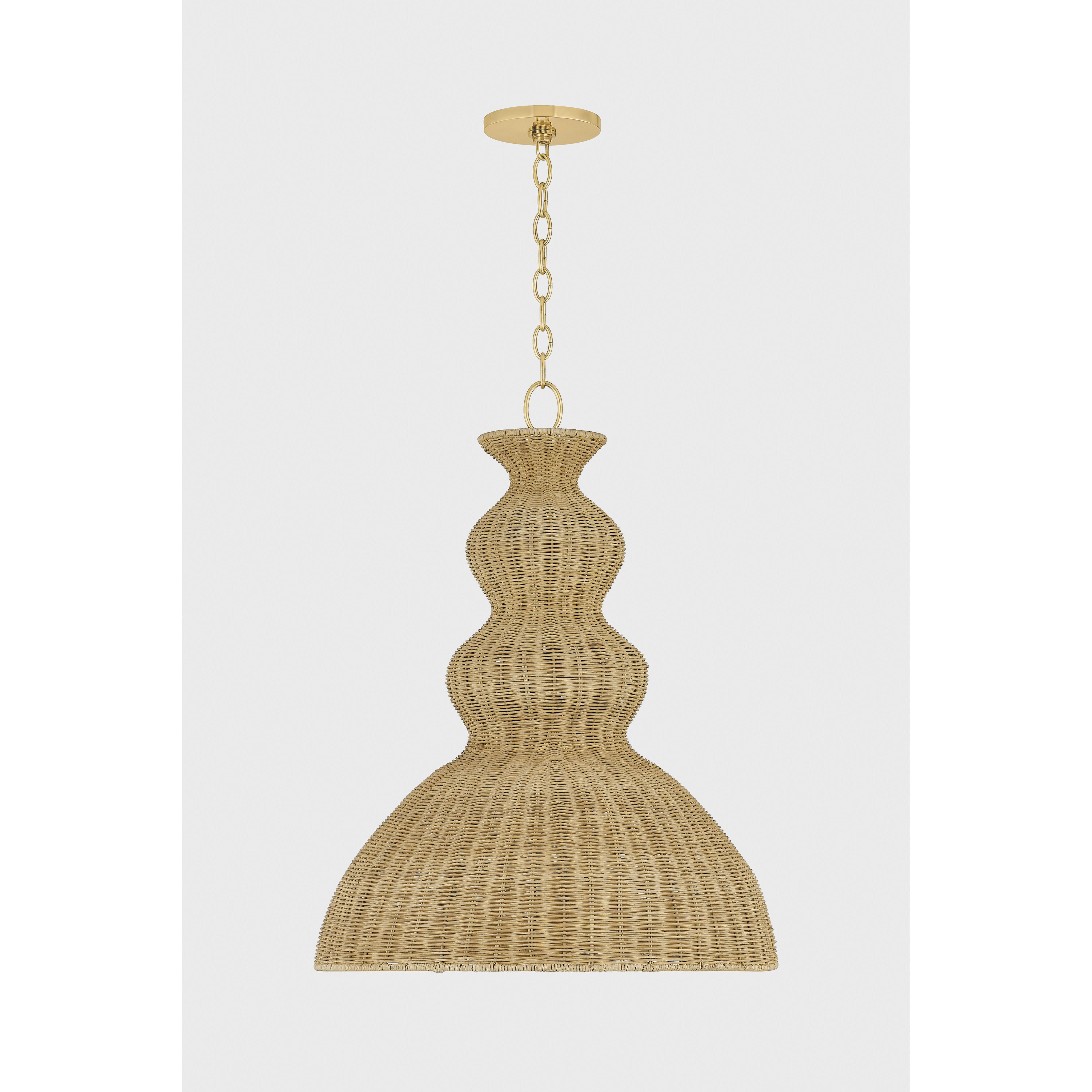 Mayla 1 Light 21.25 inch Aged Brass Pendant Ceiling Light