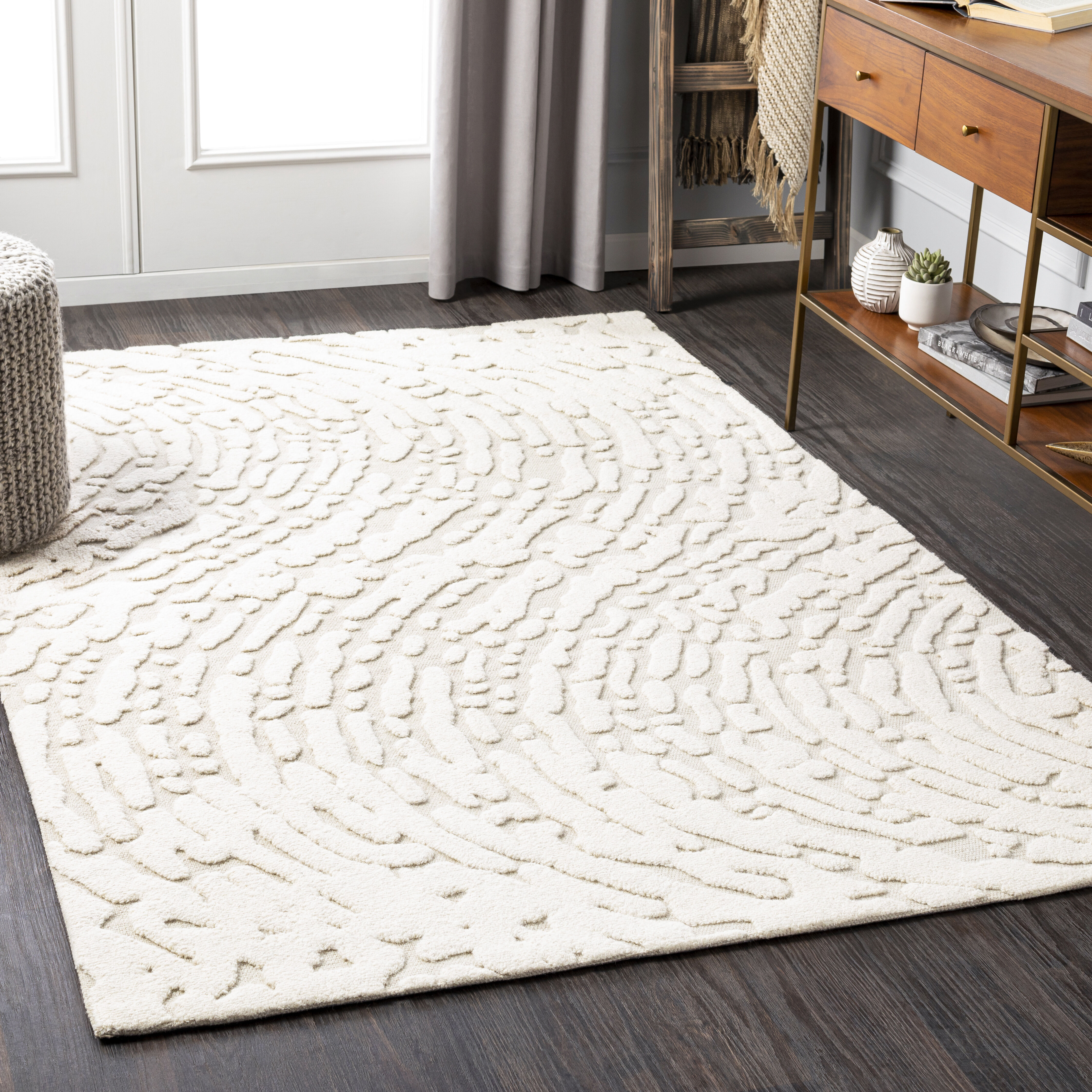 Oakland 120 X 96 inch Light Beige Rug in 8 x 10, Rectangle