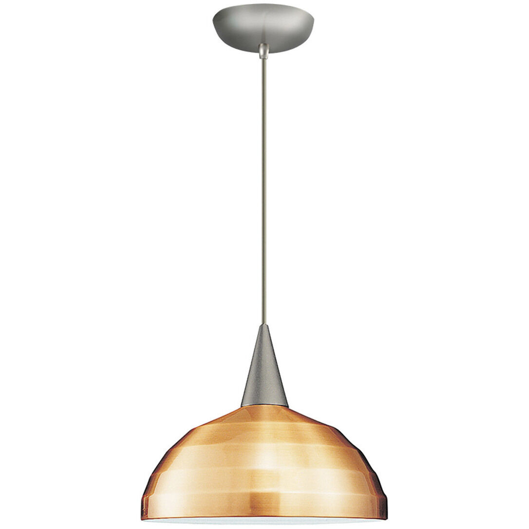 Cosmopolitan 1 Light 6.5 inch Brushed Nickel Pendant Ceiling Light