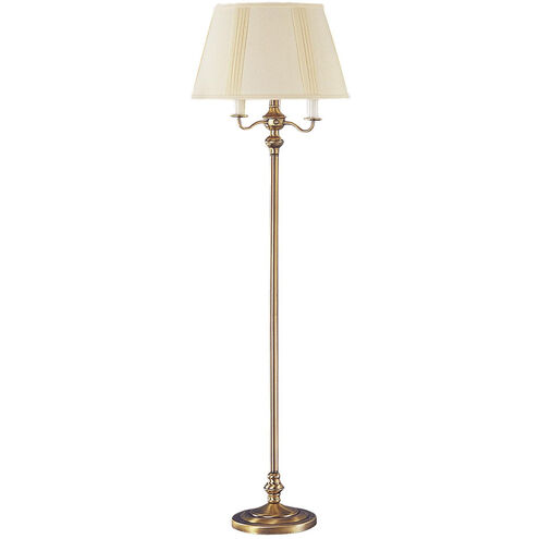 Signature 59 inch 150 watt Antique Brass Floor Lamp Portable Light
