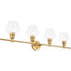 Gene 4 Light 38 inch Brass Wall sconce Wall Light