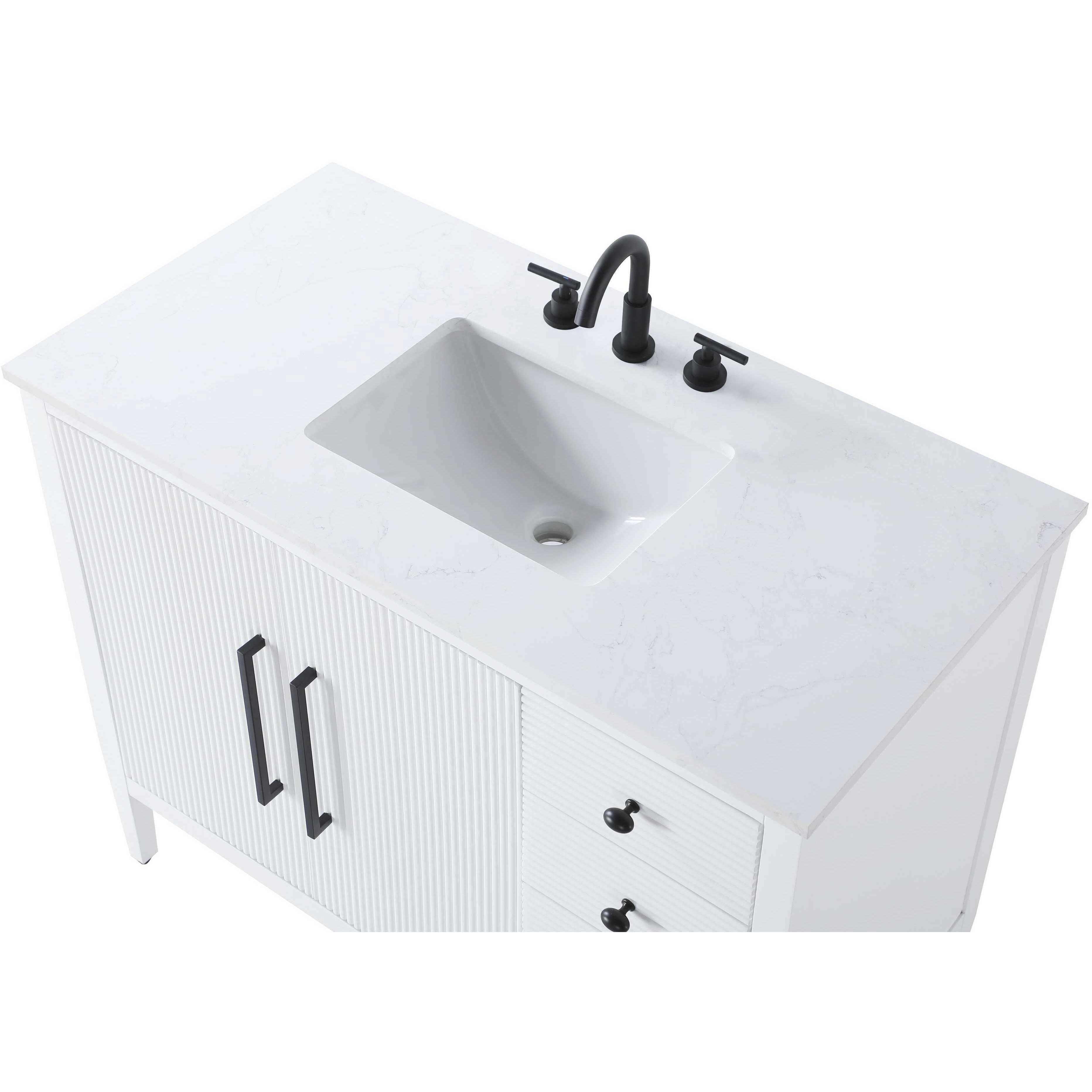 Blakely 42 X 34 inch White Bathroom Vanity Cabinet
