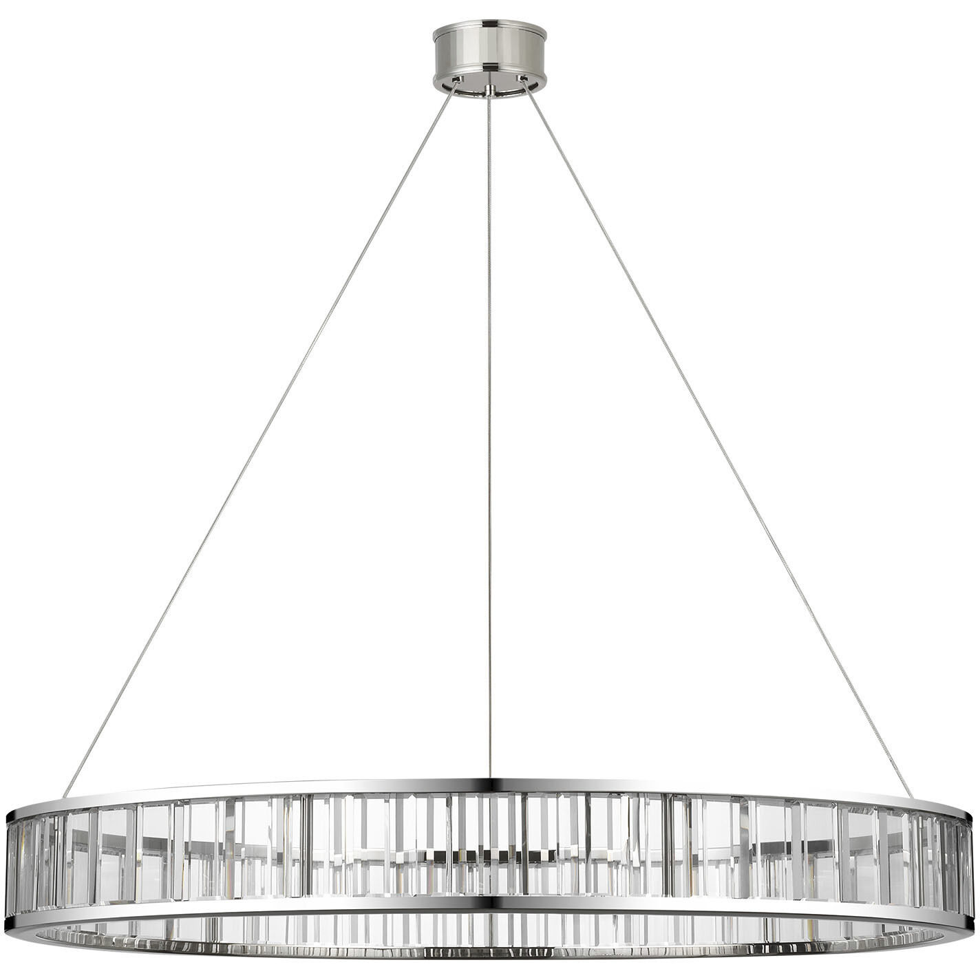 Chapman & Myers Iterna LED 40 inch Polished Nickel Ring Chandelier Ceiling Light
