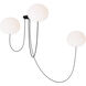 Peter Bristol Helium 3 Light 32.1 inch Matte Black Chandelier Ceiling Light