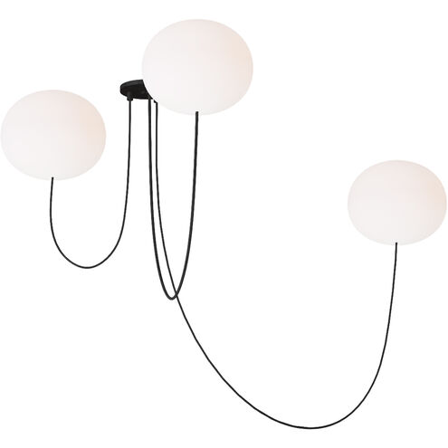 Peter Bristol Helium 3 Light 32.1 inch Matte Black Chandelier Ceiling Light
