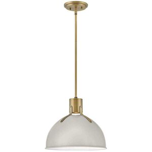Argo LED 14 inch Light Taupe with Lacquered Brass Indoor Pendant Ceiling Light