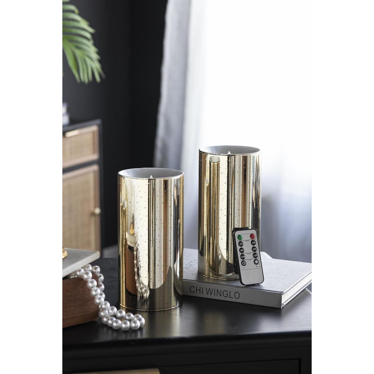 Speckled 8 X 4 inch LED Candle