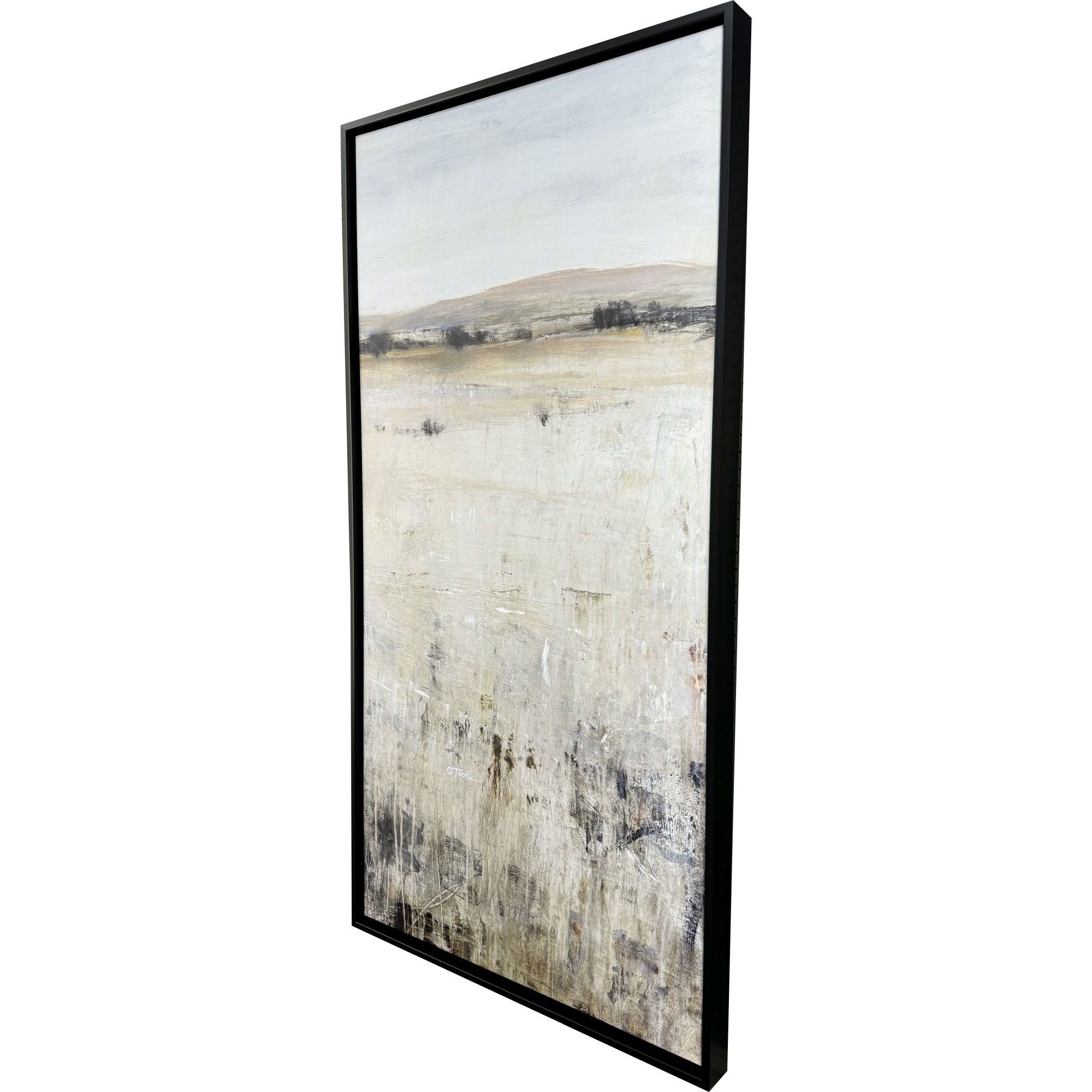 Wild Pasture Gray and Beige and Blue and Multi Canvas