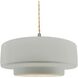 Radiance Collection - Tier Pendant Ceiling Light in Brushed Nickel, Dedicated LED, Beige Twist Cord, Bisque, 14.5W x 5.25H, Form+Finish+Function