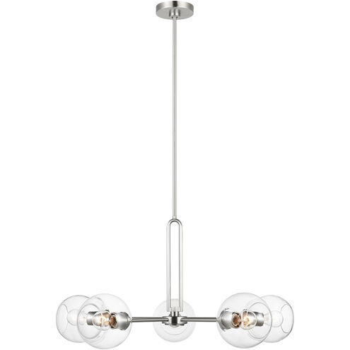 Codyn 5 Light 34 inch Brushed Nickel Chandelier Ceiling Light