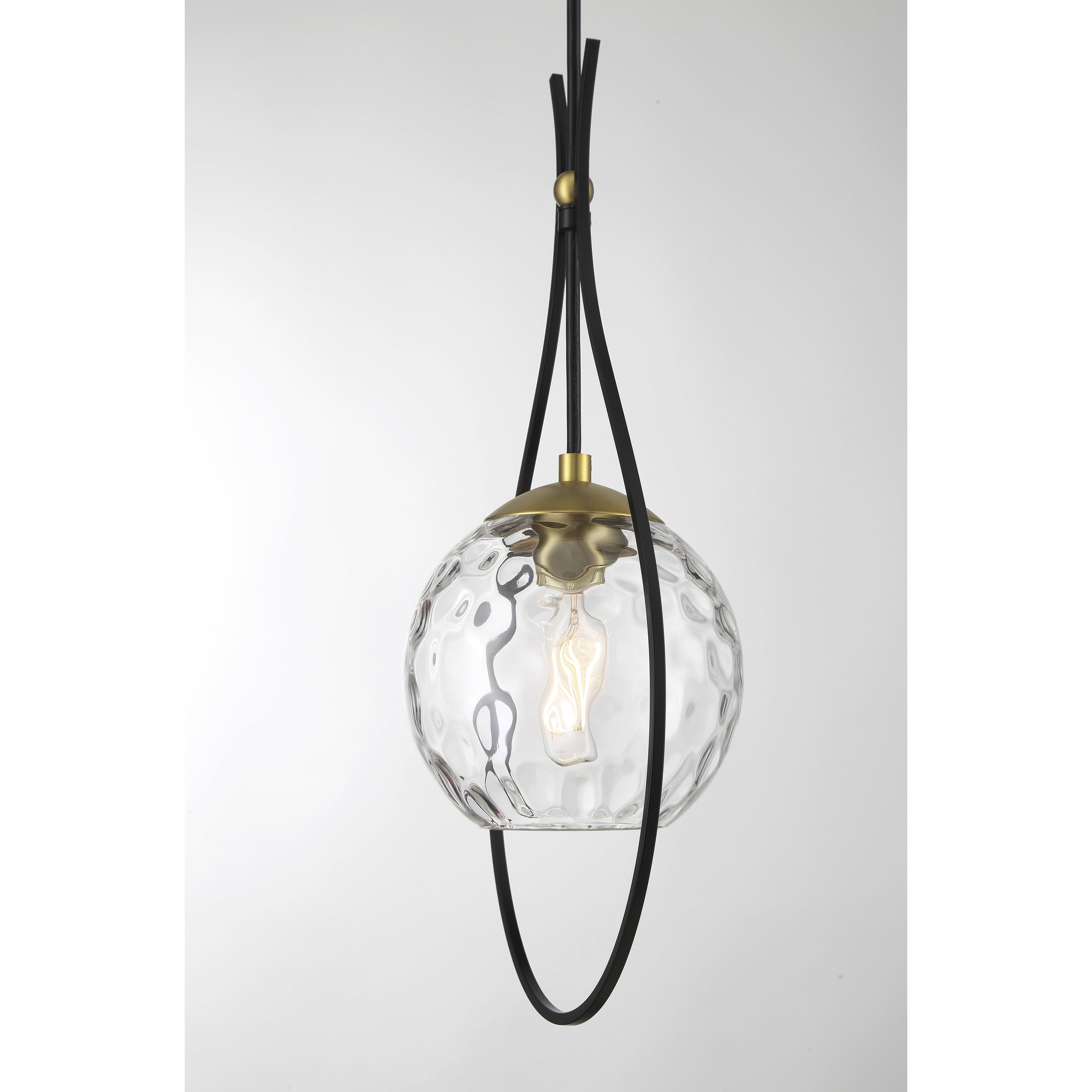 Cody 1 Light Coal/Soft Brass Mini Pendant Ceiling Light