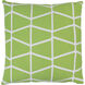 Somerset 22 X 22 inch Lime and White Throw Pillow