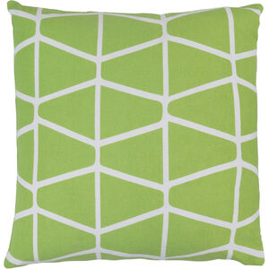 Somerset 22 X 22 inch Lime and White Throw Pillow