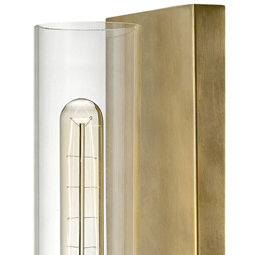 Ryden 1 Light 4.5 inch Heritage Brass Indoor Wall Sconce Wall Light in Clear