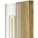Ryden 1 Light 4.5 inch Heritage Brass Indoor Wall Sconce Wall Light in Clear