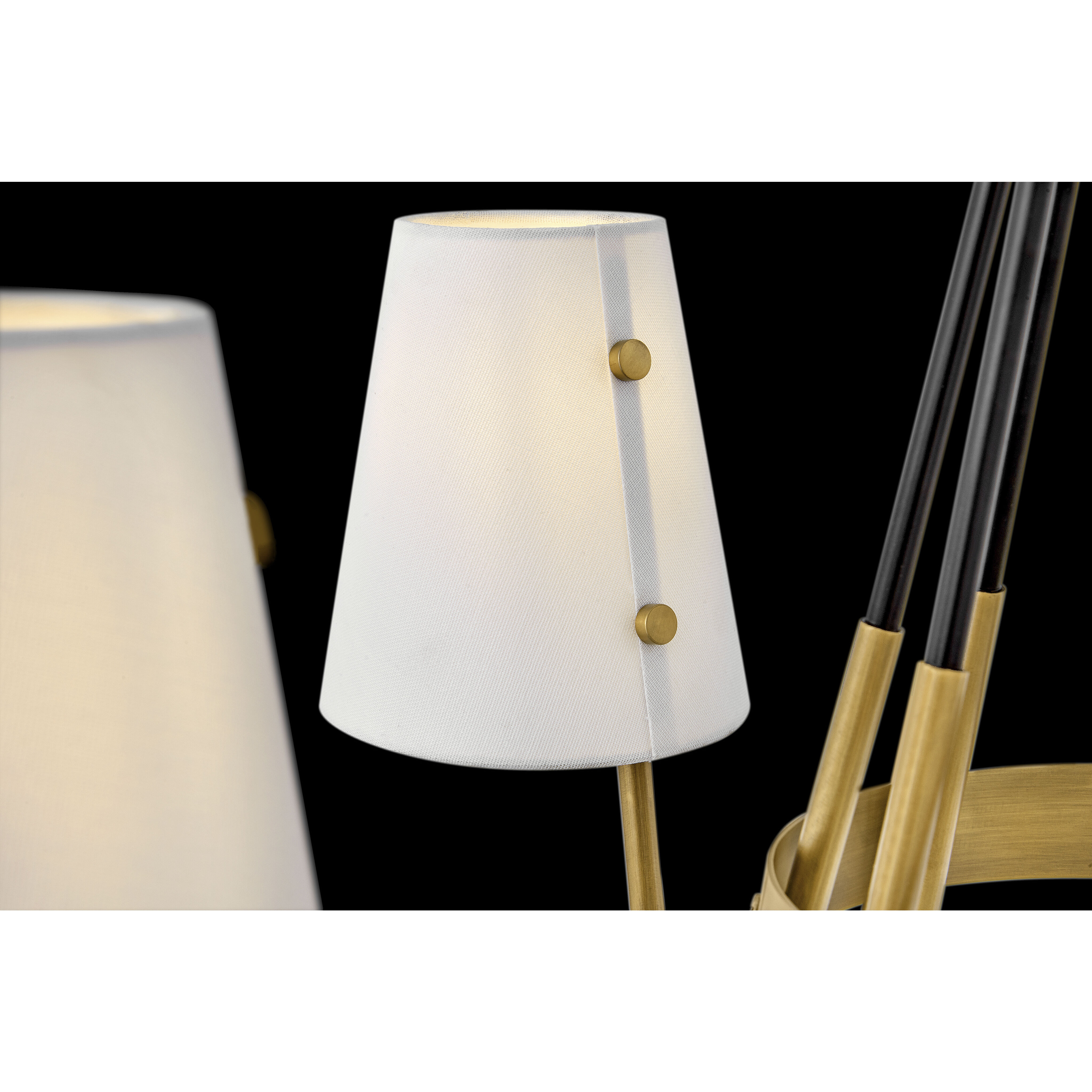 Aston 46.06 inch Heritage Brass Indoor Linear Chandelier Ceiling Light