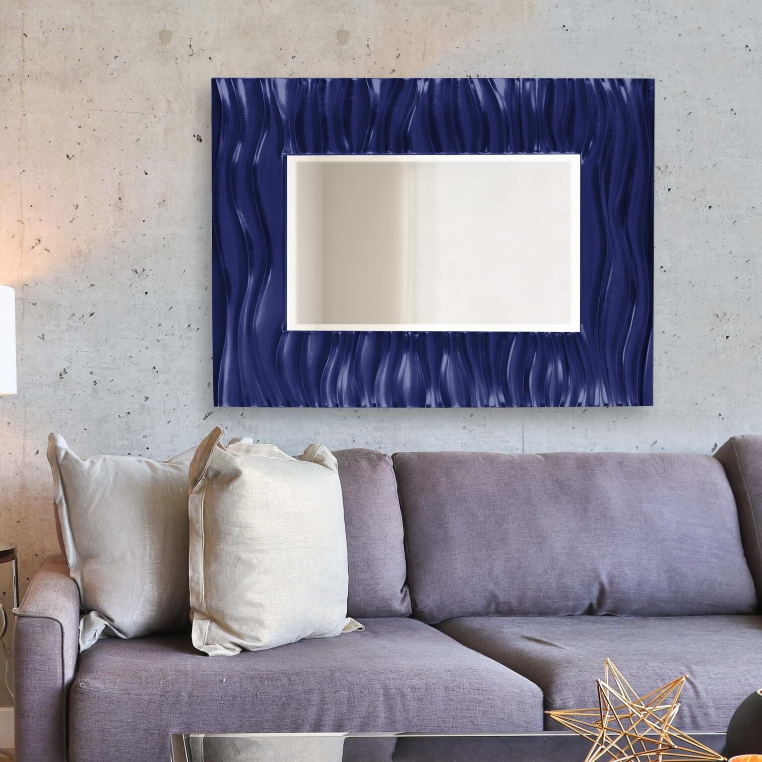 Zenith 39 X 31 inch Navy Mirror