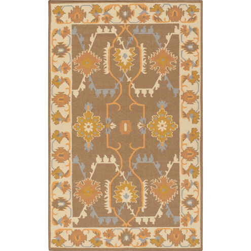 Jewel Tone II 132 X 96 inch Dark Brown, Burnt Orange, Wheat Rug