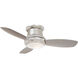 Concept II 44 inch Polished Nickel with Silver Blades Ceiling Fan