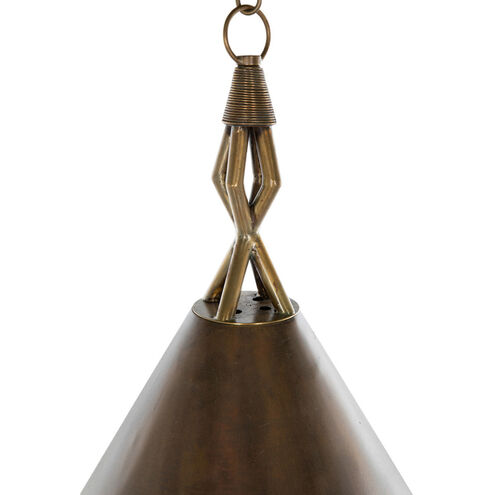 Mona 1 Light 14 inch Antique Light Brass Pendant Ceiling Light