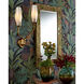 Beau Monde 35.75 X 23.75 inch Gold and Green Mirror