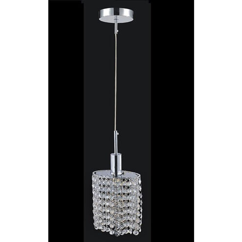 Glitz 1 Light 4.5 inch Chrome Down Mini Pendant Ceiling Light