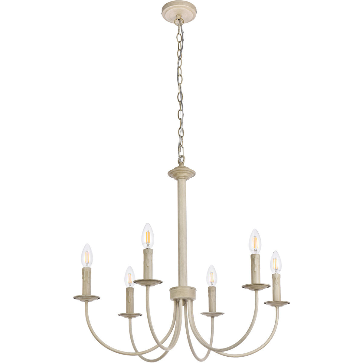 Brielle 6 Light 26 inch Weathered Dove Pendant Ceiling Light