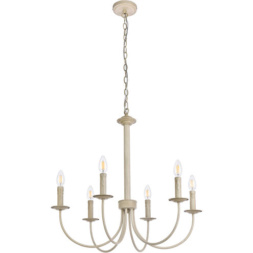 Brielle 6 Light 26 inch Weathered Dove Pendant Ceiling Light
