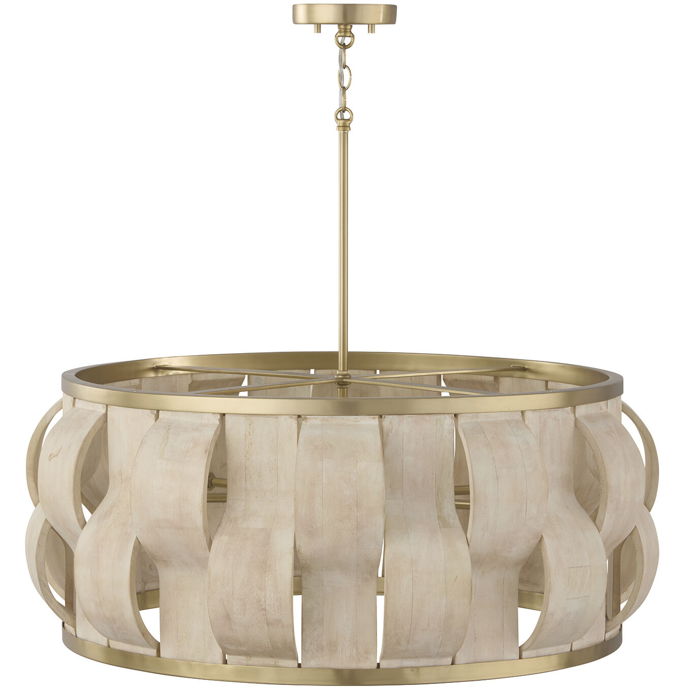 Willa 6 Light 32 inch Matte Brass Pendant Ceiling Light